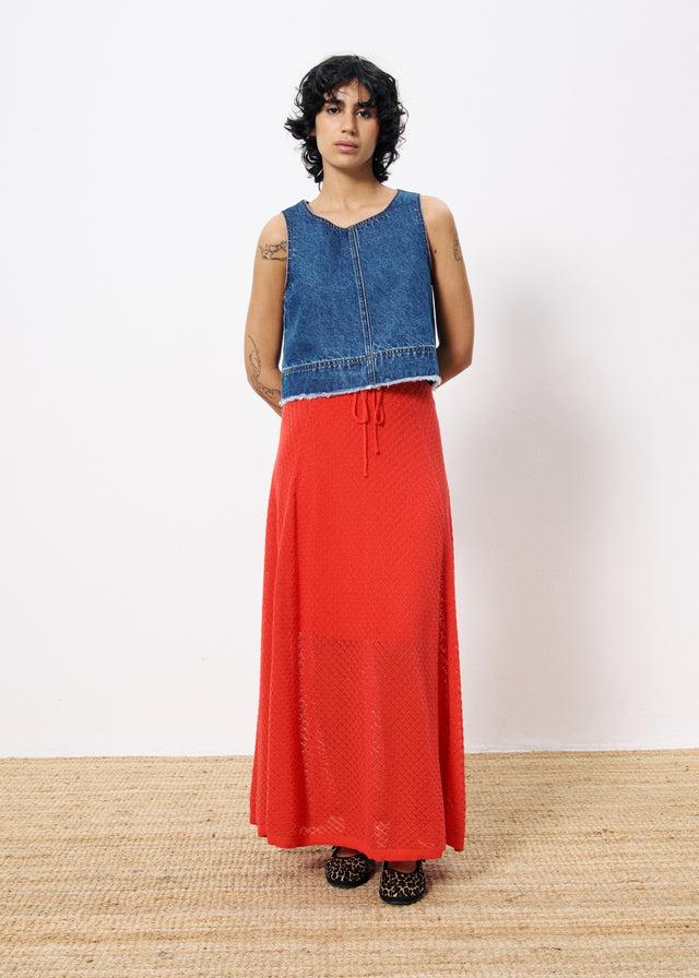 Frnch Jupe AFFOUE Rouge