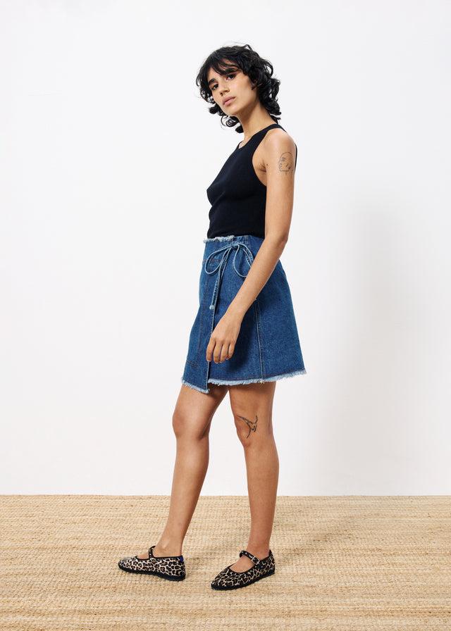 Frnch Jupe NISE Bleu Jean