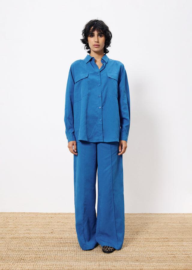 frnch Pantalon PALMINA Bleu electrique