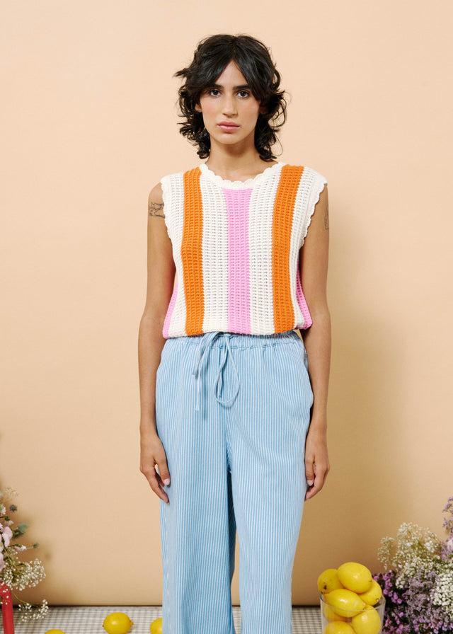 Frnch Pantalon PENSEE Bleu Clair