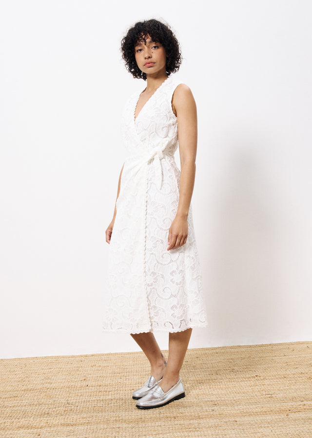 Frnch Robe AHAVA Blanc