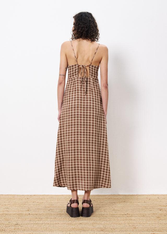 Frnch Robe CASIMIRA Marron Glace