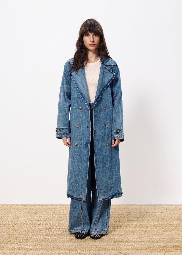 frnch Trench CARMELINA Bleu jean