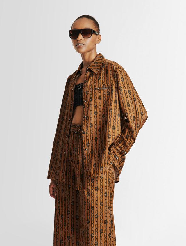 fusalp CHEMISE MANCHES LONGUES JALIRRE Chaines palissandre/noir