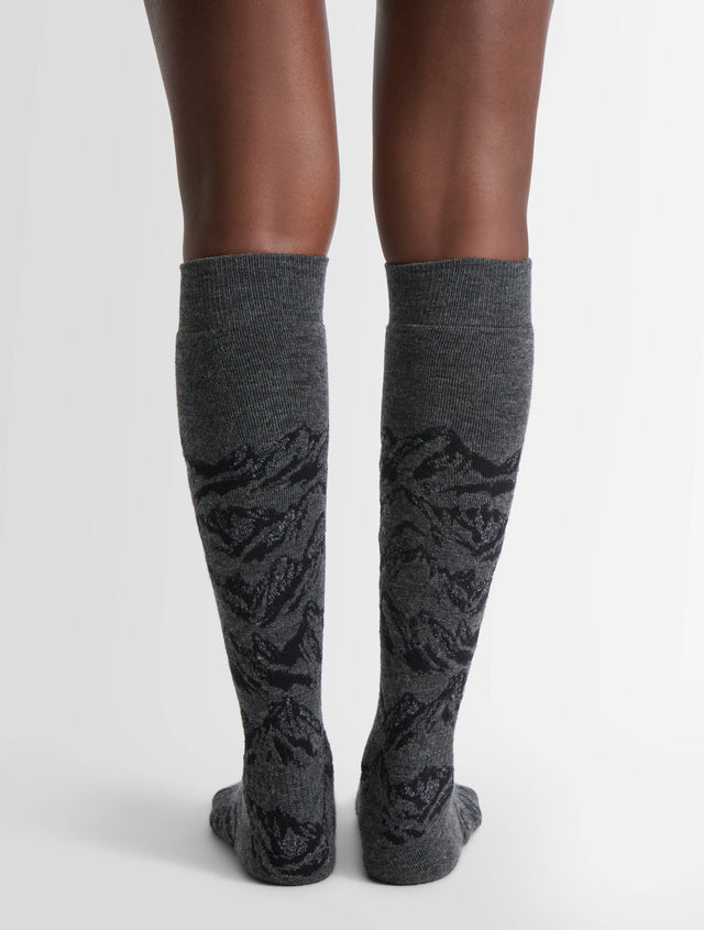 Fusalp CHAUSSETTES DE SKI SOCK MOUNT Sepia/noir