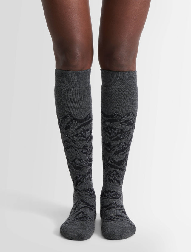 Fusalp CHAUSSETTES DE SKI SOCK MOUNT Sepia/noir