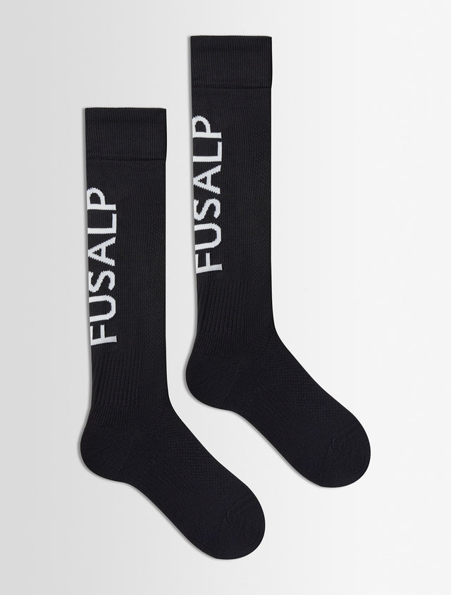 fusalp CHAUSSETTES DE SKI SOCK POP Noir/neige