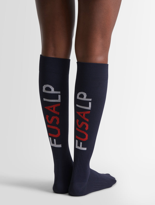 Fusalp CHAUSSETTES DE SKI SOCK POP Noir/neige