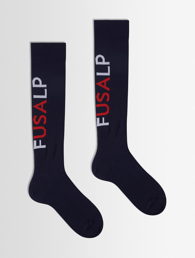 fusalp CHAUSSETTES DE SKI SOCK POP Noir/neige