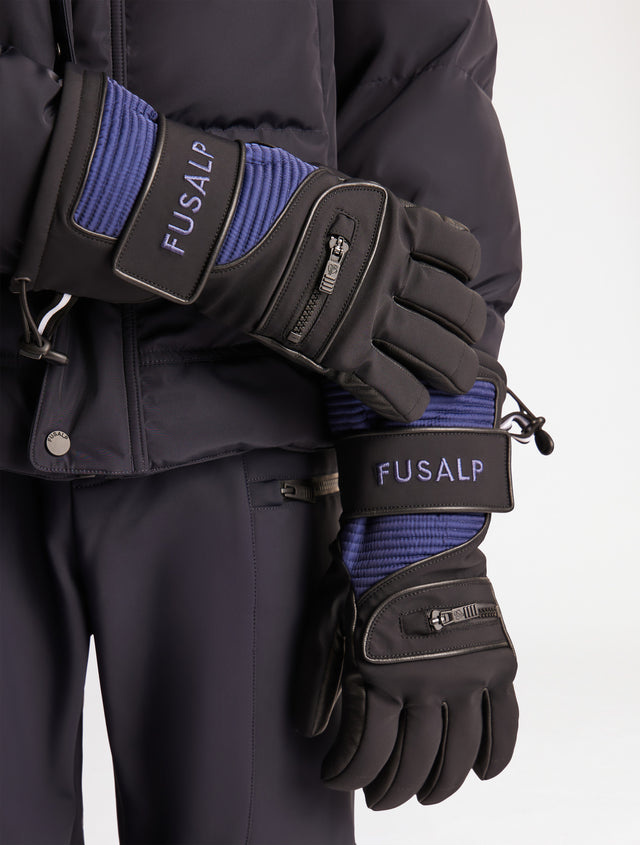 Fusalp GANTS DE SKI SLALOM GLOVE Noir/sodalite