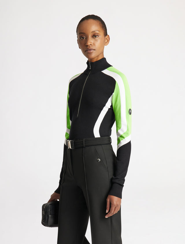 Fusalp PULL VIRGINIE Noir/firefly/neige