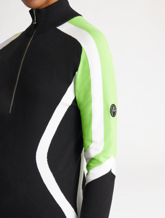 Fusalp PULL VIRGINIE Noir/firefly/neige