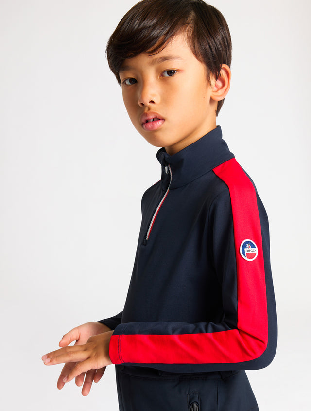 Fusalp TEE SHIRT MANCHES LONGUES SINOPE Marin/racing