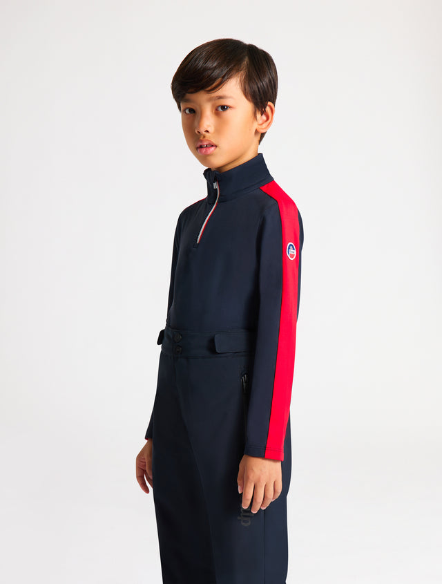 fusalp TEE SHIRT MANCHES LONGUES SINOPE Marin/racing