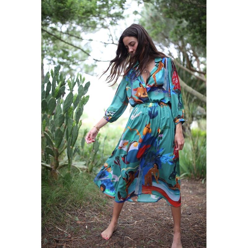 G.kero BLOUSE Belle De Nuit Green