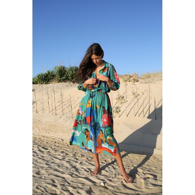 g.kero BLOUSE Belle de Nuit Green