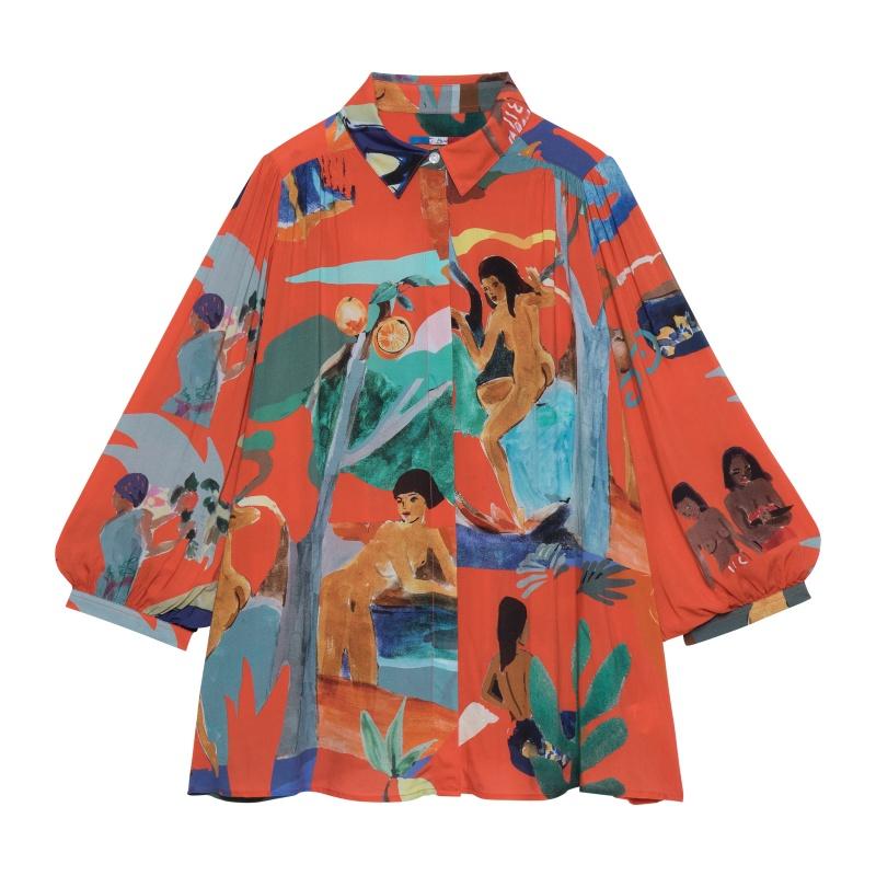 G.kero BLOUSE Belle De Nuit Rouge