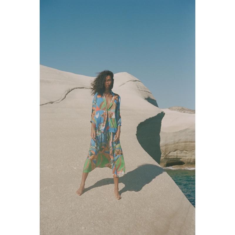 g.kero Blouse Dancing Blue