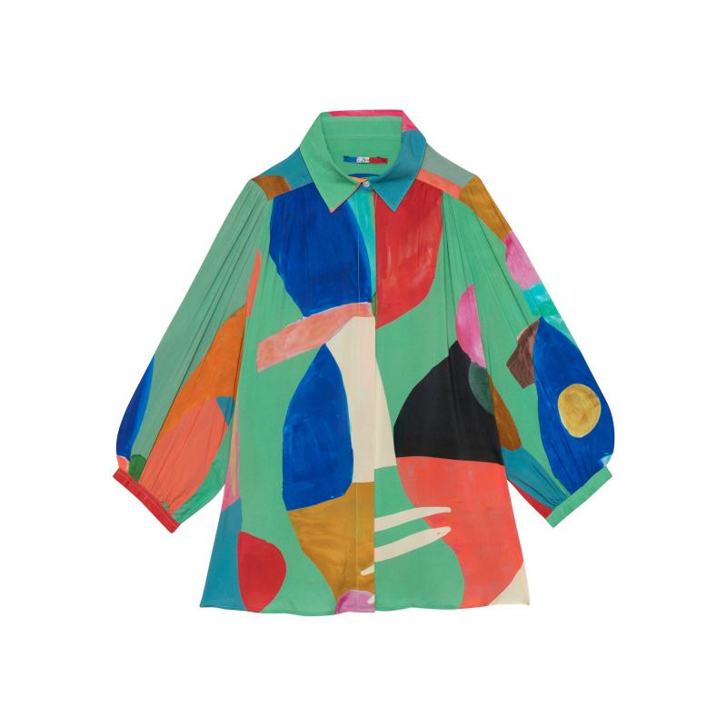 G.kero BLOUSE MOSAICA VERDE
