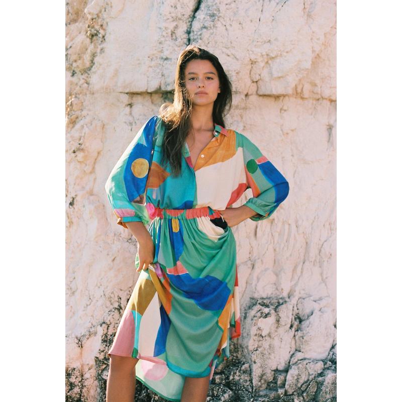 g.kero BLOUSE MOSAICA VERDE