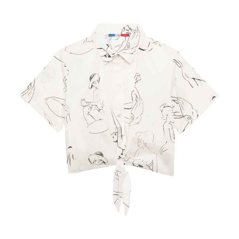 G.kero Chemise Crop Esquisse