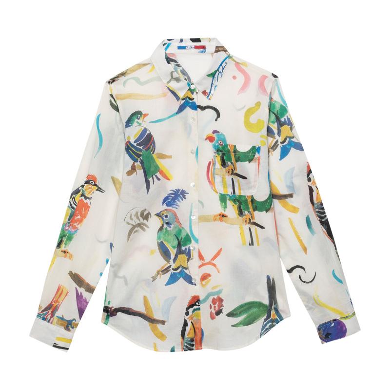 g.kero CHEMISE EN COTON COOL WHITE EXOTICA