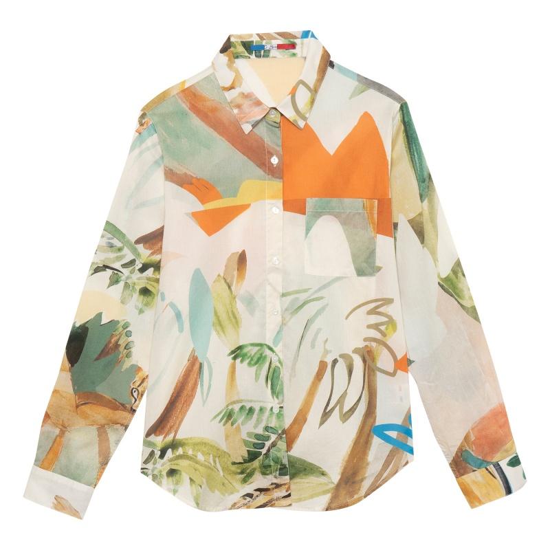 g.kero Chemise en coton Dancing Wood