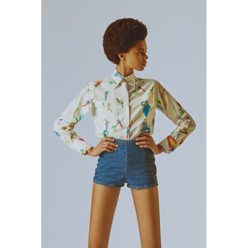 G.kero CHEMISE EN COTON Les Perroquets