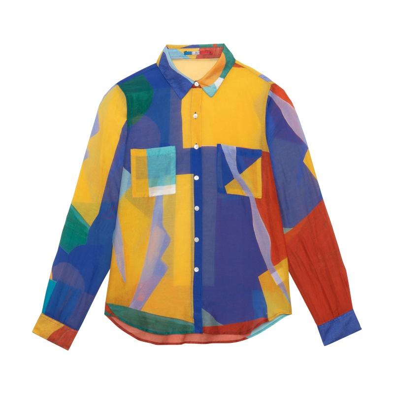 G.kero Chemise En Coton Soie Flash Boom