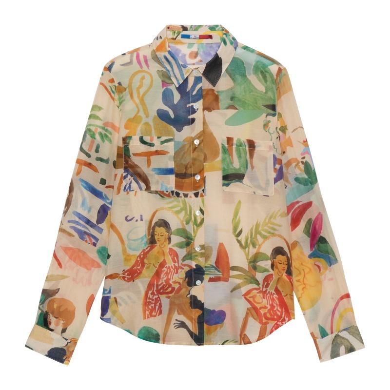 G.kero CHEMISE EN COTON SOIE HAMMAM