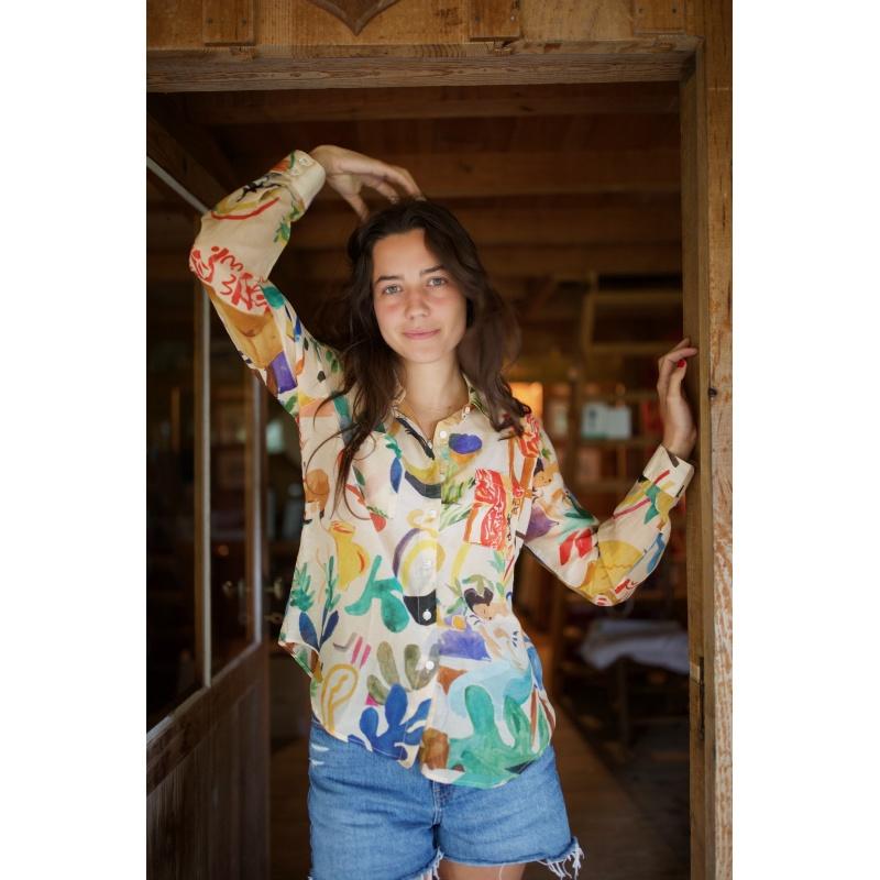 g.kero CHEMISE EN COTON SOIE HAMMAM