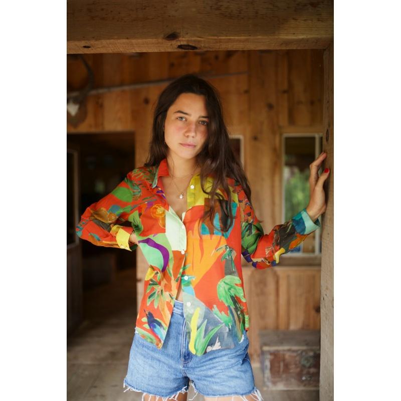 g.kero CHEMISE EN COTON SOIE Rojo