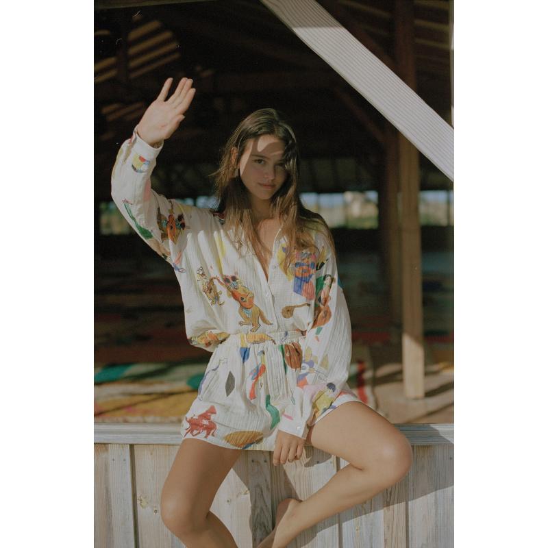 g.kero CHEMISE EN GAZE DE COTON MUSIC CUT