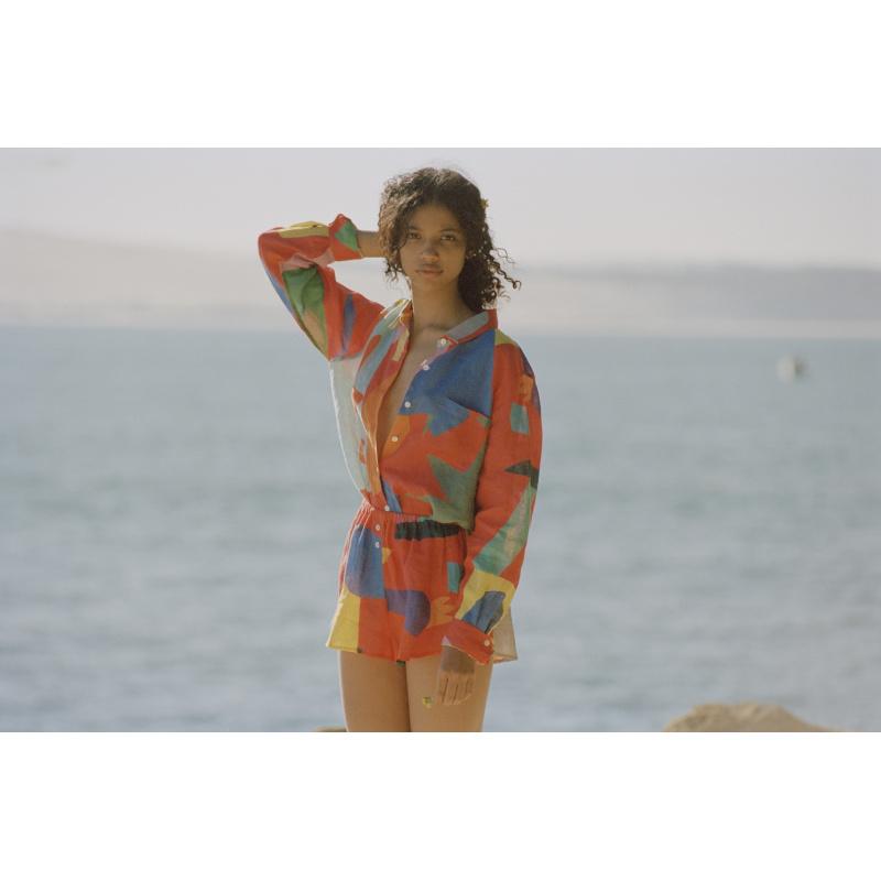 G.kero CHEMISE EN LIN ASTROFLASH
