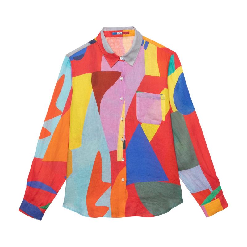 G.kero CHEMISE EN LIN ASTROFLASH