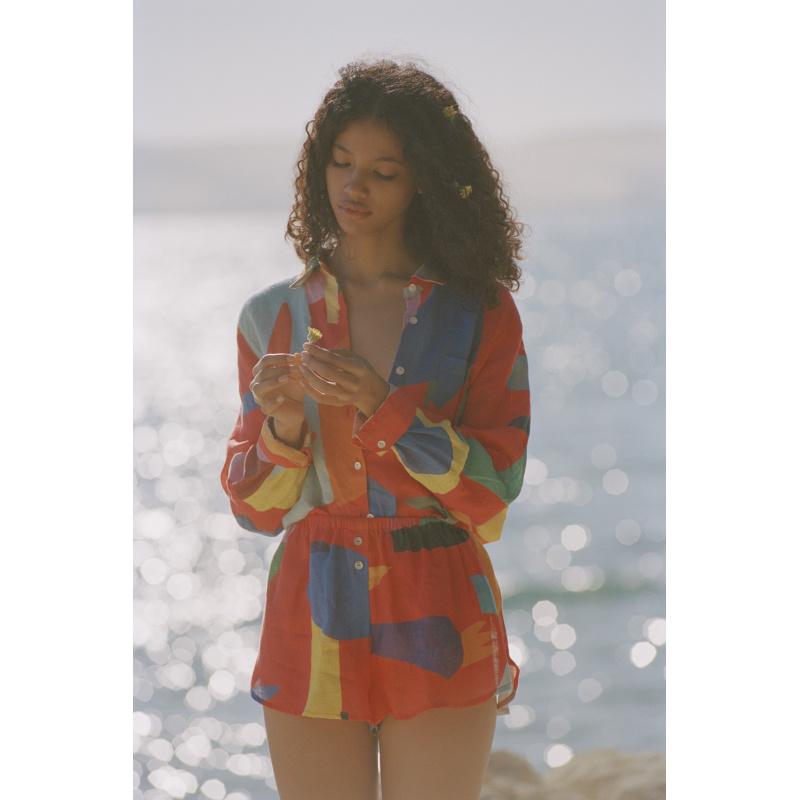 g.kero CHEMISE EN LIN ASTROFLASH