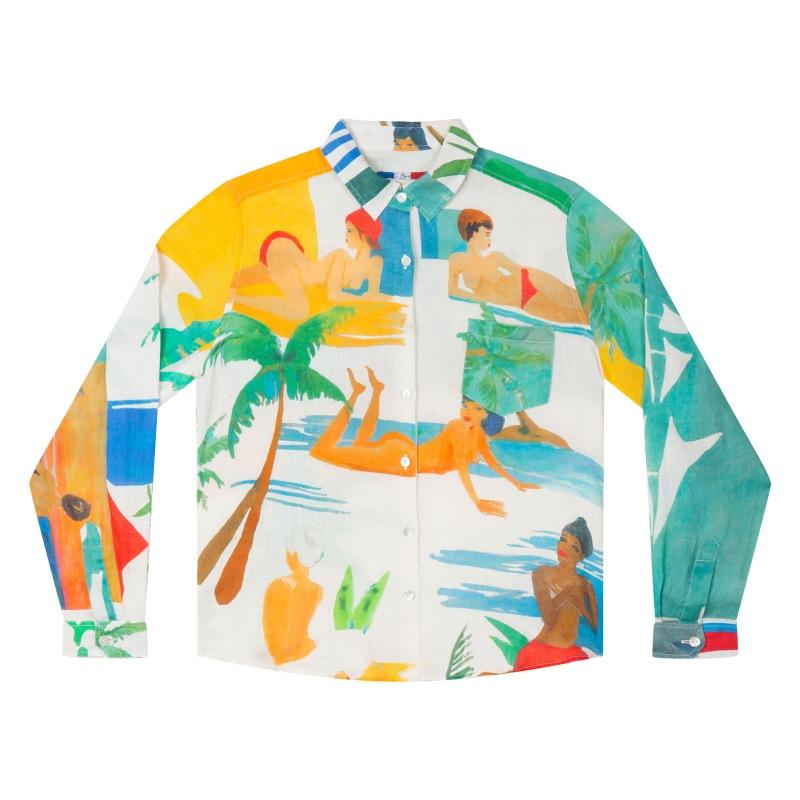 G.kero Chemise En Lin Beach Girl