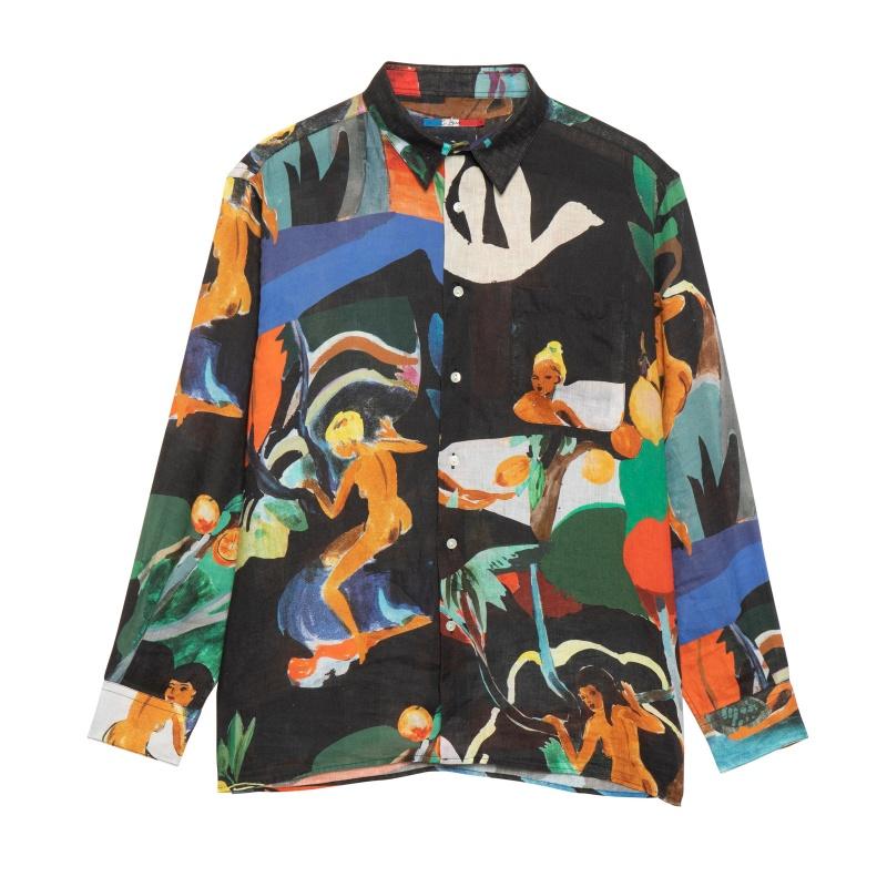 g.kero CHEMISE EN LIN BELLE DE NUIT NOIRE