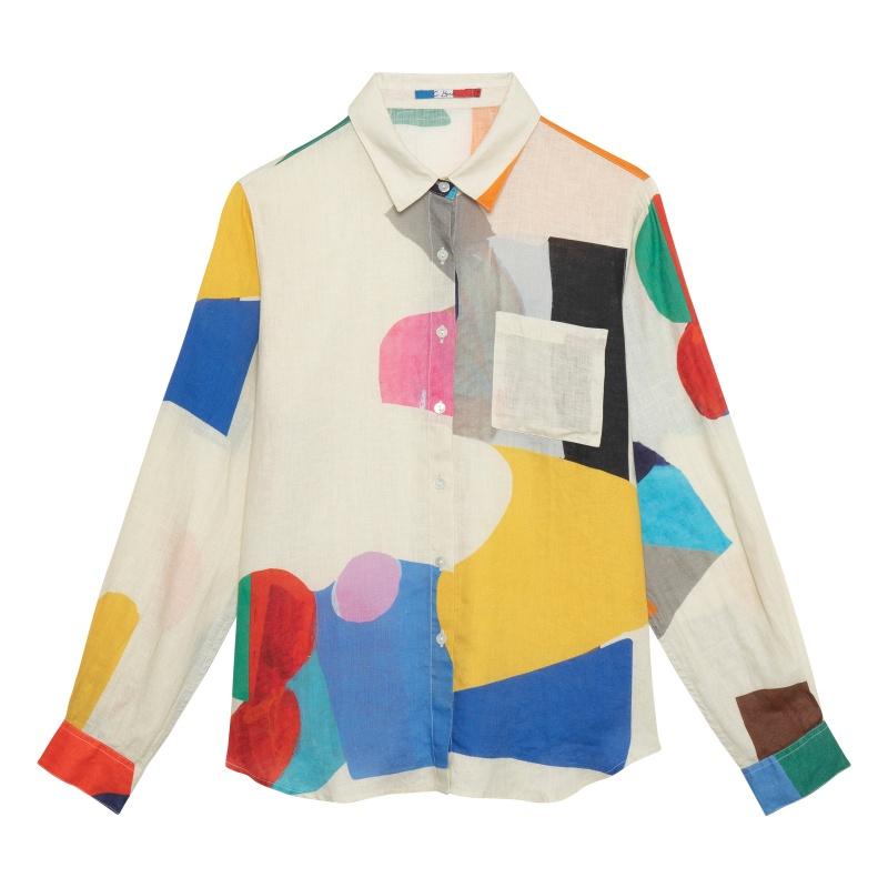 g.kero Chemise en lin Big colors