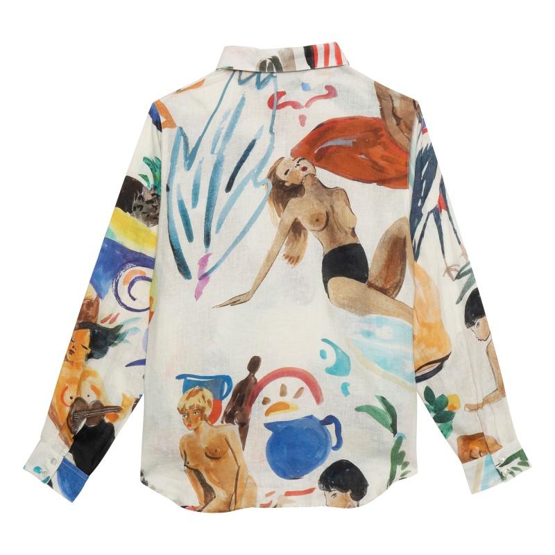 G.kero Chemise En Lin Le Bain Et Elle