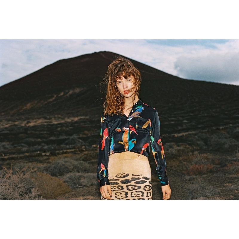 G.kero CHEMISE EN SOIE Black Jungle