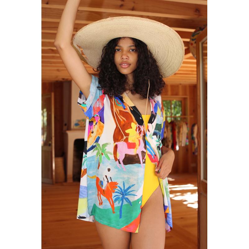 G.kero CHEMISE HAWAIENNE CAVALIERS