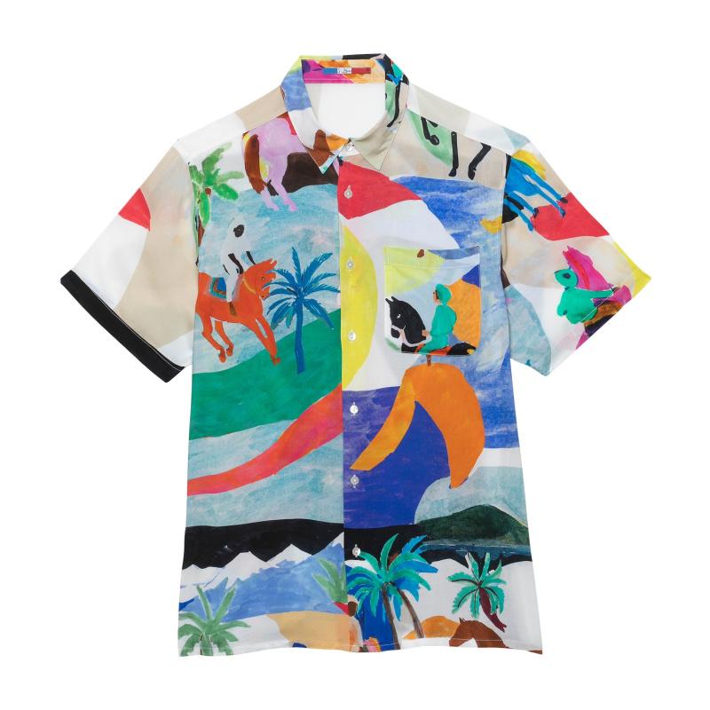 g.kero CHEMISE HAWAÏENNE CAVALIERS