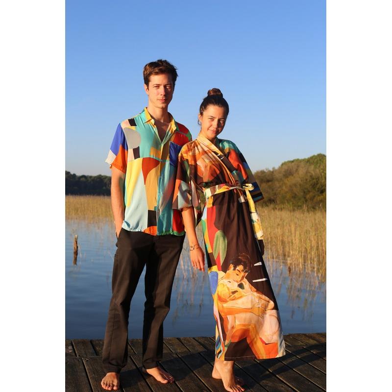 g.kero CHEMISE HAWAÏENNE CHESS PLAYER JADE