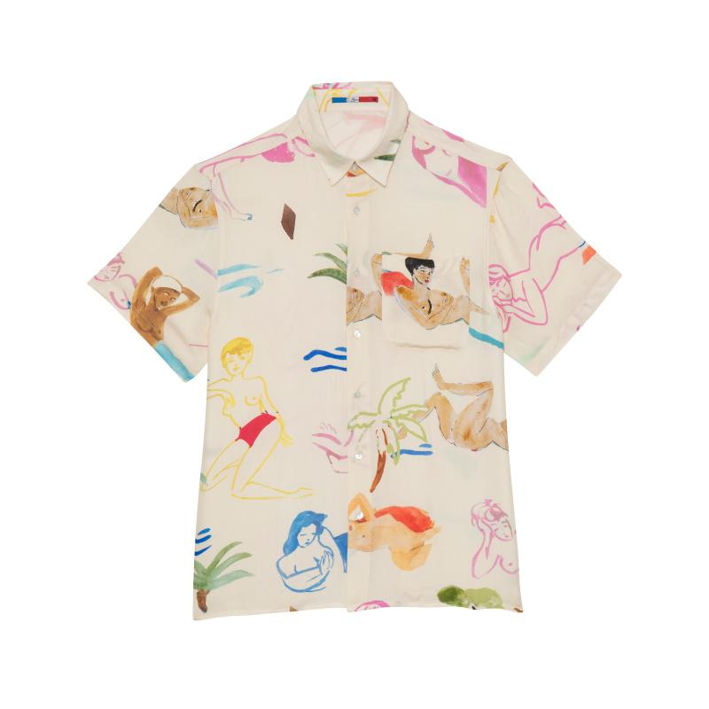 g.kero CHEMISE HAWAÏENNE CRUSH MODELS PINK