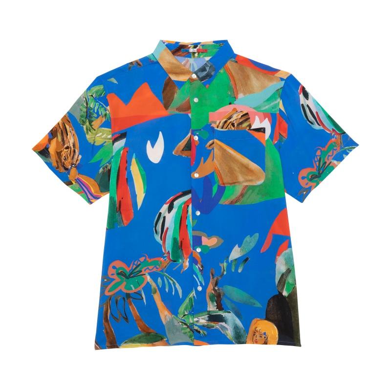 G.kero Chemise Hawaïenne Dancing Blue