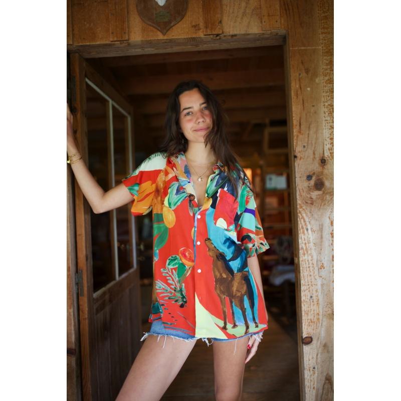 G.kero CHEMISE HAWAÏENNE ROJO