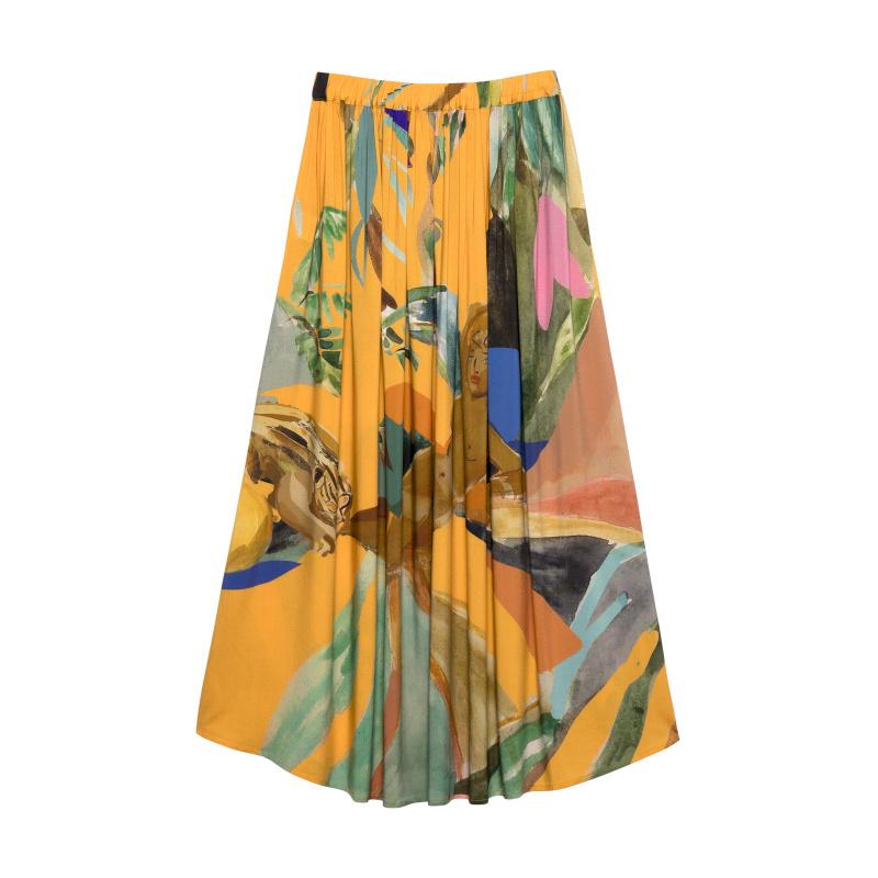 g.kero JUPE DANCING WOOD ORANGE