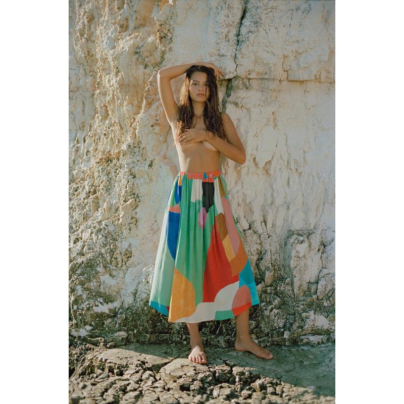 g.kero JUPE MOSAICA VERDE