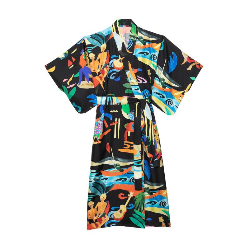 G.kero KIMONO BATEAUX NOIR